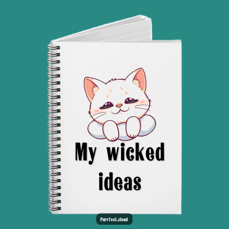 Funny Cat Cloud Notebook: Mischievous Ideas Journal, Perfect Gift