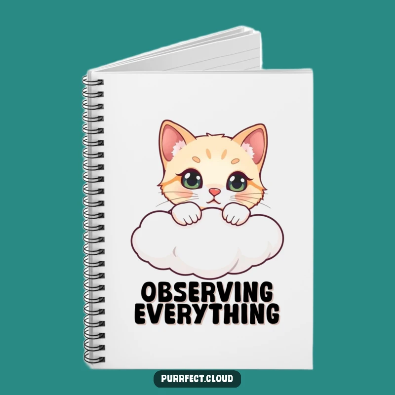 Funny Cloud Cat Notebook - Humorous Journal for Creative Minds