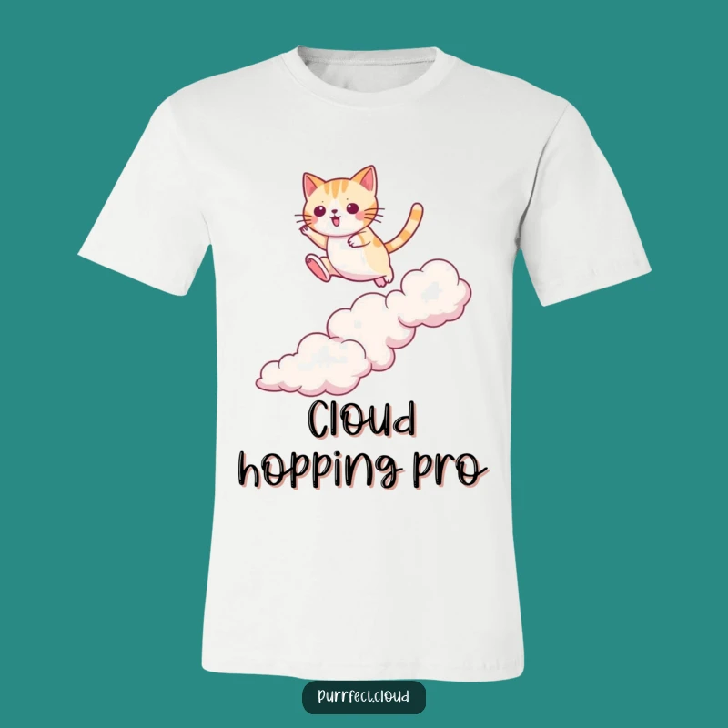 Funny Cat Cloud Jumper T-Shirt: Agility in Motion, Perfect Active Funny Gift