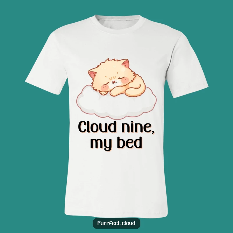 Funny Cat Cloud T-Shirt: Sleepy Kitty Comfort, Perfect Cozy Funny Gift
