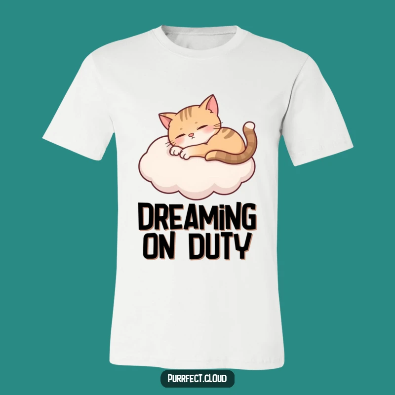 Funny Cloud Cat Peek T-Shirt - Adventurous Feline Tee Gift