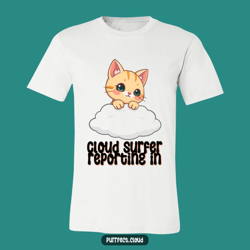 Funny Curious Cat T-Shirt - Heavenly Peek-a-Boo Kitty Tee for Cat Lovers