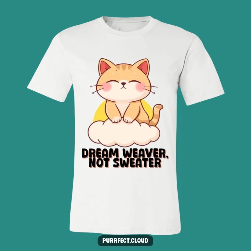 Funny Dreaming Cat Sunset T-Shirt - Comfy Feline Humor Apparel Gift