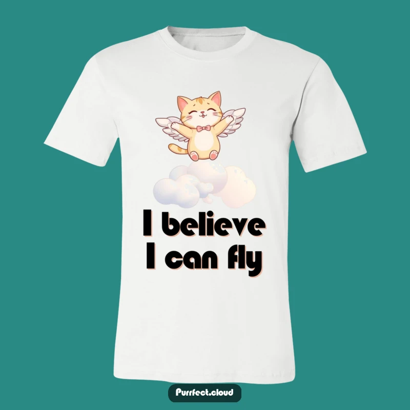 Funny Angel Cat T-Shirt - Joyful Winged Soarer Tee, Whimsical Gift!