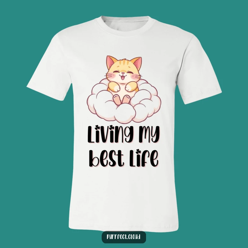 Funny Cat Cloud T-Shirt: Dreamy Feline Fun Tee, Perfect Gift