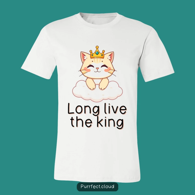 Funny Royal Cat T-Shirt - Tiny Crowned King Cat Tee Gift