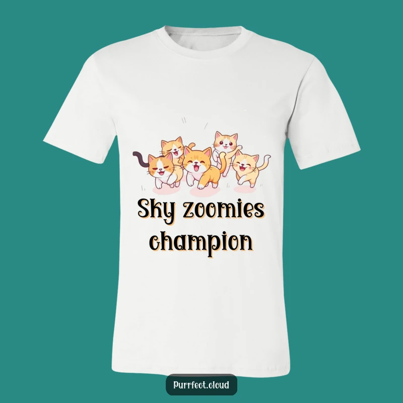Funny Cat Sky Chase T-Shirt: Wearable Whimsy and a Hilarious Feline Gift