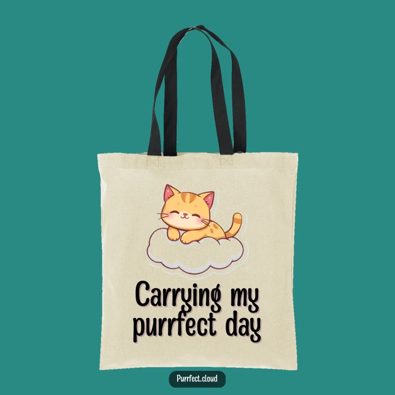 Funny Ginger Cat Cloud Tote Bag: Carry Your Peace and Kitty Love