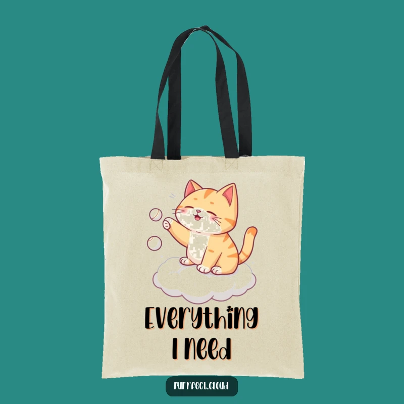 Funny Self-Playing Cat Tote Bag - Cloud Fetch Carryall, Practical Gift!