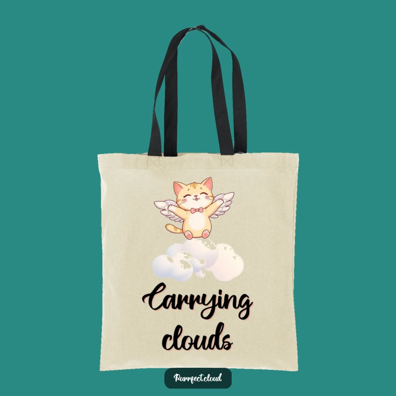 Funny Angel Cat Tote Bag - Winged Soarer Canvas Bag, Stylish Gift!