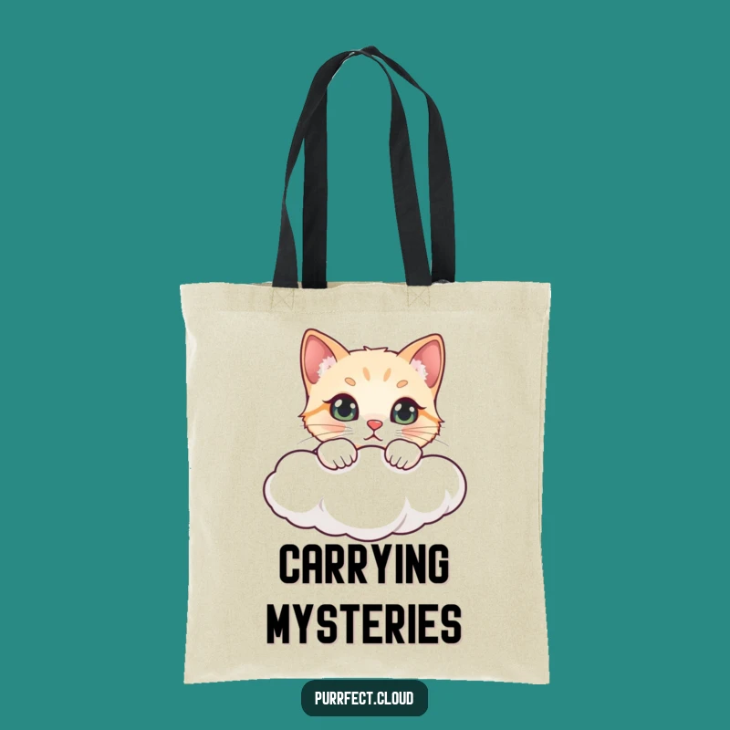 Funny Cloud Cat Tote Bag - Stylish and Humorous Feline Accessory