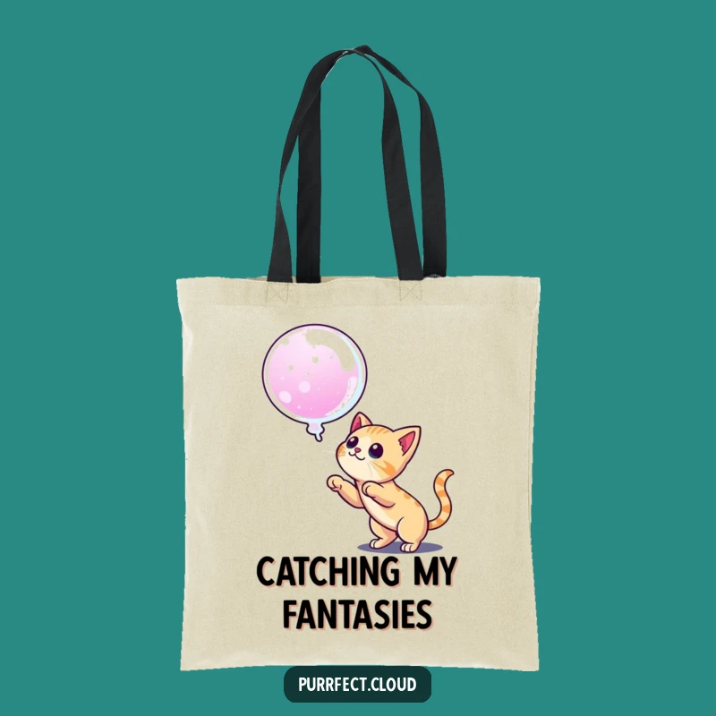 Funny Pouncing Cat Tote Bag: Carry Your Dreams Of Success